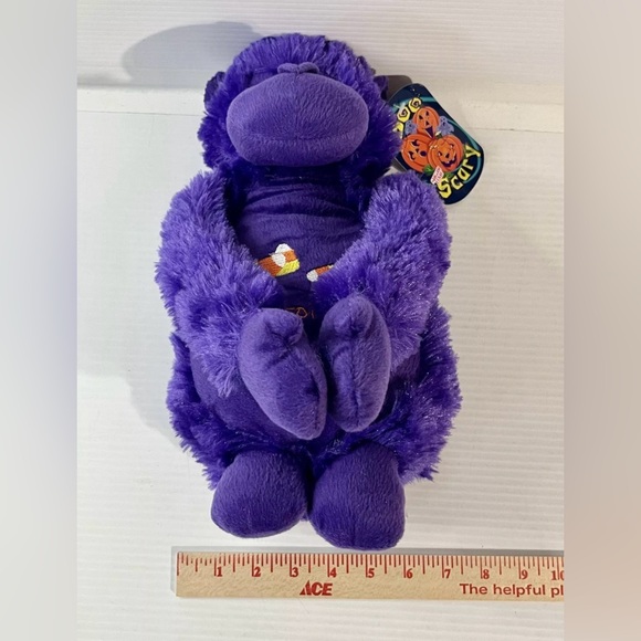 Sugar Loaf Halloween 13” Purple Gorilla I’m Ape For Candy ~Plush Stuffed Toy NWT - Picture 14 of 15